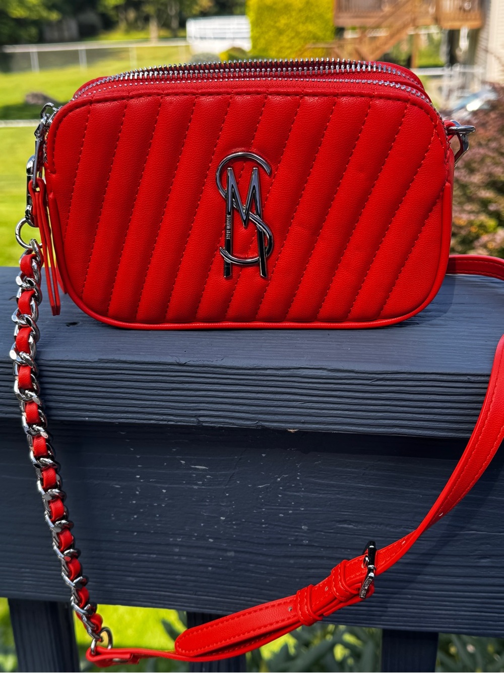 Steve Madden Orange Quilted Crossbody Bag
